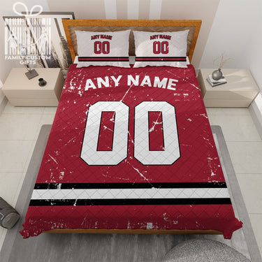 Custom Quilt Sets Tampa Bay Jersey Personalized Football Premium Quilt Bedding for Men Women